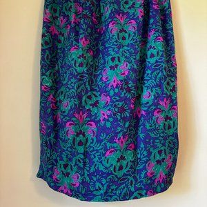 Vintage Floral Midi Skirt